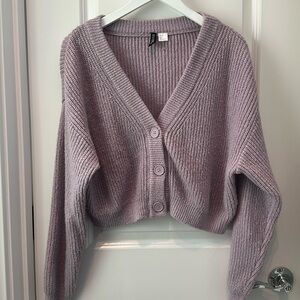 H&M Divided Light Purple Oversized Cardigan Sweater